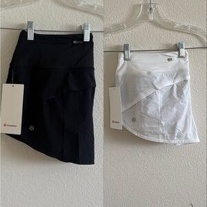 Lululemon athletica Bundle Speed Up Shorts Black or White Size 10